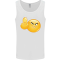 Emoji Middle Finger Flip Funny Offensive Mens Vest Tank Top White