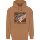 Engines & Beer Cars Hot Rod Mechanic Funny Mens 80% Cotton Hoodie Caramel Latte