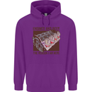 Engines & Beer Cars Hot Rod Mechanic Funny Mens 80% Cotton Hoodie Purple