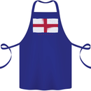 England Flag St Georges Day Rugby Football Cotton Apron 100% Organic Royal Blue