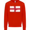 England Flag St Georges Day Rugby Football Kids Sweatshirt Jumper Bright Red