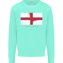 England Flag St Georges Day Rugby Football Kids Sweatshirt Jumper Peppermint