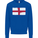 England Flag St Georges Day Rugby Football Kids Sweatshirt Jumper Royal Blue