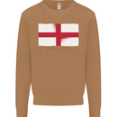 England Flag St Georges Day Rugby Football Mens Sweatshirt Jumper Caramel Latte