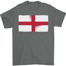 England Flag St Georges Day Rugby Football Mens T-Shirt Cotton Gildan Charcoal