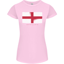 England Flag St Georges Day Rugby Football Womens Petite Cut T-Shirt Light Pink
