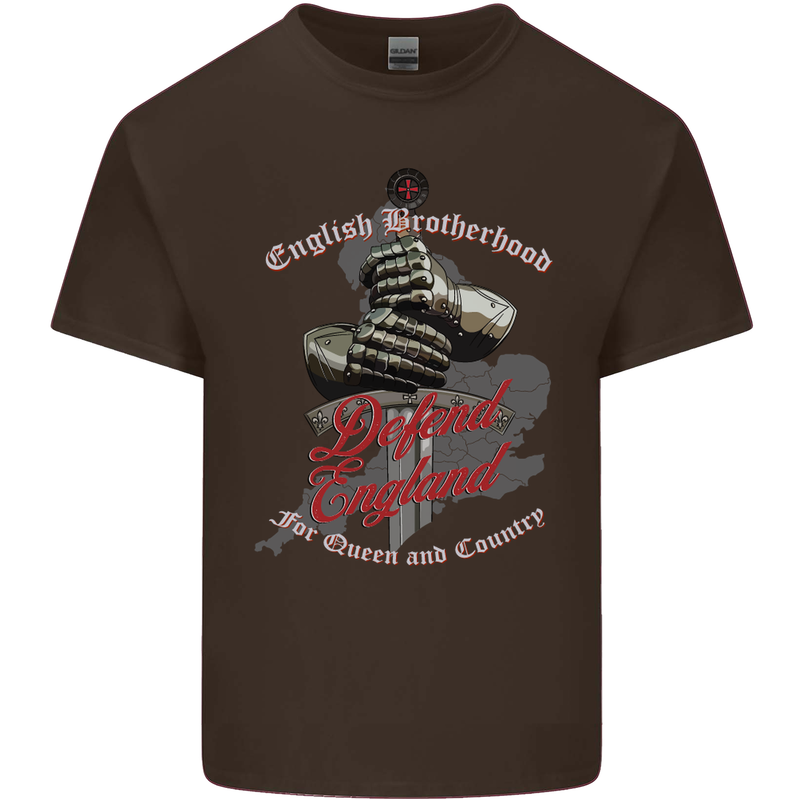 English Brotherhood Mens Cotton T-Shirt Tee Top Dark Chocolate