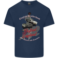 English Brotherhood Mens Cotton T-Shirt Tee Top Navy Blue