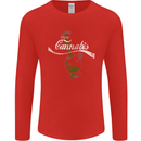 Enjoy Cannabis Funny Bong Weed Drugs Spliff Mens Long Sleeve T-Shirt Red