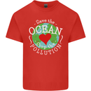 Environment Save the Ocean Stop Pollution Kids T-Shirt Childrens Red