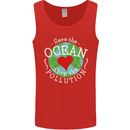 Environment Save the Ocean Stop Pollution Mens Vest Tank Top Red