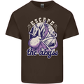 Escape the Abyss Scuba Diving Mens Cotton T-Shirt Tee Top Dark Chocolate