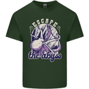 Escape the Abyss Scuba Diving Mens Cotton T-Shirt Tee Top Forest Green
