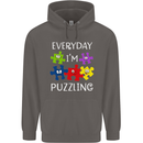 Every Day I'm Puzzling Autism Autistic ASD Mens 80% Cotton Hoodie Charcoal