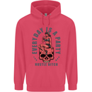 Every Day Is a Party Hustle Skull Alcohol Childrens Kids Hoodie Heliconia