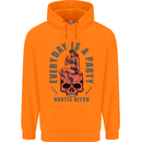 Every Day Is a Party Hustle Skull Alcohol Childrens Kids Hoodie Orange