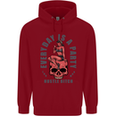 Every Day Is a Party Hustle Skull Alcohol Childrens Kids Hoodie Red