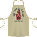 Every Day Is a Party Hustle Skull Alcohol Cotton Apron 100% Organic Khaki