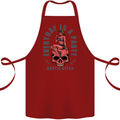 Every Day Is a Party Hustle Skull Alcohol Cotton Apron 100% Organic Maroon