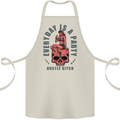 Every Day Is a Party Hustle Skull Alcohol Cotton Apron 100% Organic Natural