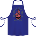 Every Day Is a Party Hustle Skull Alcohol Cotton Apron 100% Organic Royal Blue