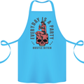 Every Day Is a Party Hustle Skull Alcohol Cotton Apron 100% Organic Turquoise