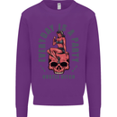 Every Day Is a Party Hustle Skull Alcohol Mens Sweatshirt Jumper Purple