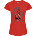 Every Day Is a Party Hustle Skull Alcohol Womens Petite Cut T-Shirt Red