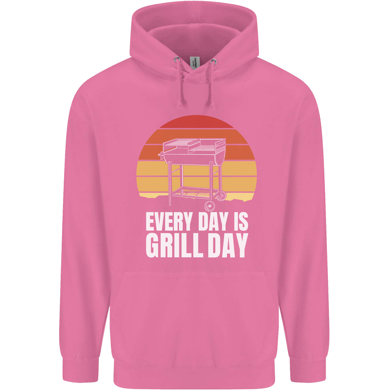 Every Days a Grill Day Funny BBQ Retirement Childrens Kids Hoodie Azalea