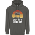 Every Days a Grill Day Funny BBQ Retirement Childrens Kids Hoodie Storm Grey