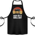 Every Days a Grill Day Funny BBQ Retirement Cotton Apron 100% Organic Black