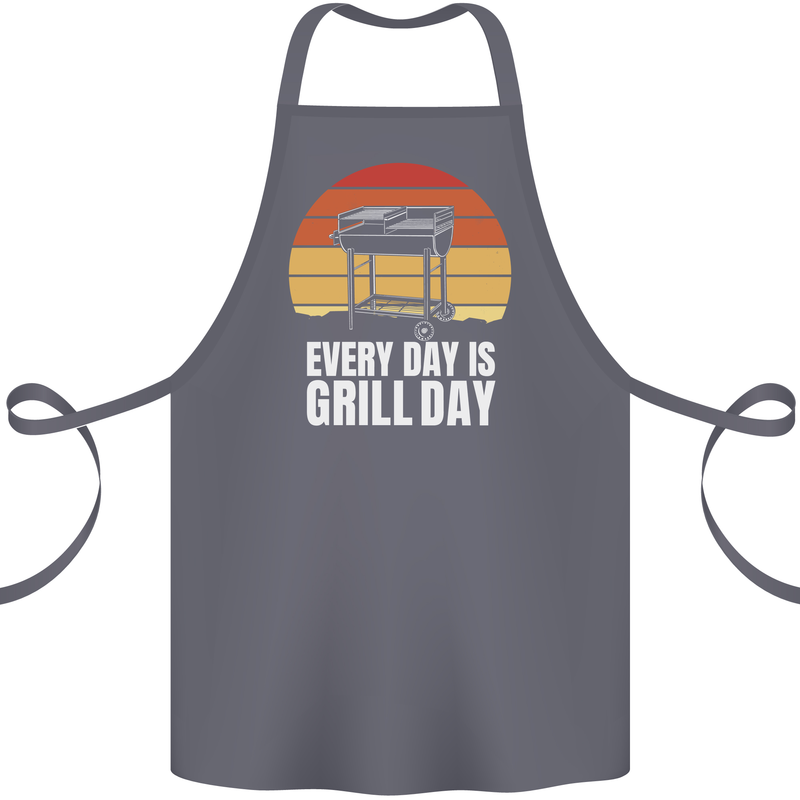 Every Days a Grill Day Funny BBQ Retirement Cotton Apron 100% Organic Steel