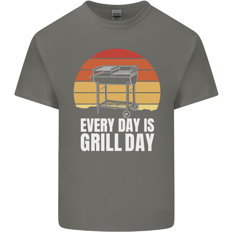 Every Days a Grill Day Funny BBQ Retirement Kids T-Shirt Childrens Charcoal