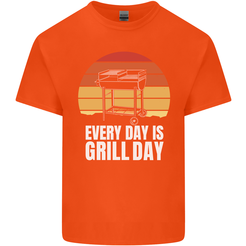 Every Days a Grill Day Funny BBQ Retirement Kids T-Shirt Childrens Orange