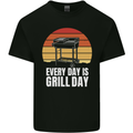 Every Days a Grill Day Funny BBQ Retirement Mens Cotton T-Shirt Tee Top Black