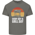 Every Days a Grill Day Funny BBQ Retirement Mens Cotton T-Shirt Tee Top Charcoal