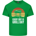 Every Days a Grill Day Funny BBQ Retirement Mens Cotton T-Shirt Tee Top Irish Green