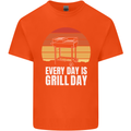 Every Days a Grill Day Funny BBQ Retirement Mens Cotton T-Shirt Tee Top Orange