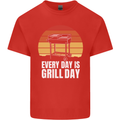 Every Days a Grill Day Funny BBQ Retirement Mens Cotton T-Shirt Tee Top Red