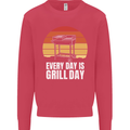 Every Days a Grill Day Funny BBQ Retirement Mens Sweatshirt Jumper Heliconia