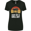 Every Days a Grill Day Funny BBQ Retirement Womens Wider Cut T-Shirt Black
