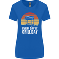 Every Days a Grill Day Funny BBQ Retirement Womens Wider Cut T-Shirt Royal Blue