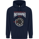 Everyone's a Photographer Until Photography Mens 80% Cotton Hoodie Navy Blue