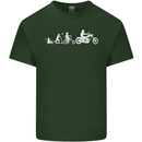 Evolution Motorcycle Motorbike Biker Mens Cotton T-Shirt Tee Top Forest Green