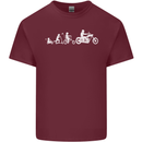 Evolution Motorcycle Motorbike Biker Mens Cotton T-Shirt Tee Top Maroon
