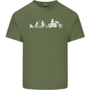 Evolution Motorcycle Motorbike Biker Mens Cotton T-Shirt Tee Top Military Green