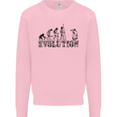 Evolution Photographer Funny Photoraphy Mens Sweatshirt Jumper Light Pink
