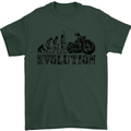 Evolution of Motorcycle Motorbike Biker Mens T-Shirt Cotton Gildan Forest Green