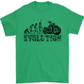 Evolution of Motorcycle Motorbike Biker Mens T-Shirt Cotton Gildan Irish Green