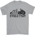 Evolution of Motorcycle Motorbike Biker Mens T-Shirt Cotton Gildan Sports Grey